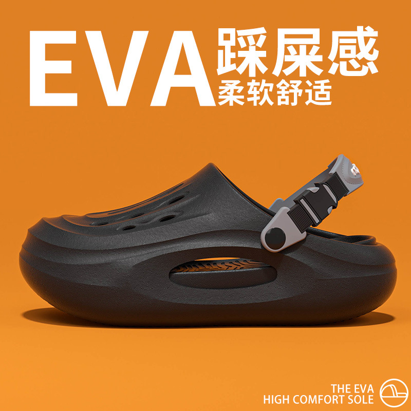 Пляжные модные летние тапочки в стиле Crocs, мюли, коллекция 2026 года, закрытый носок