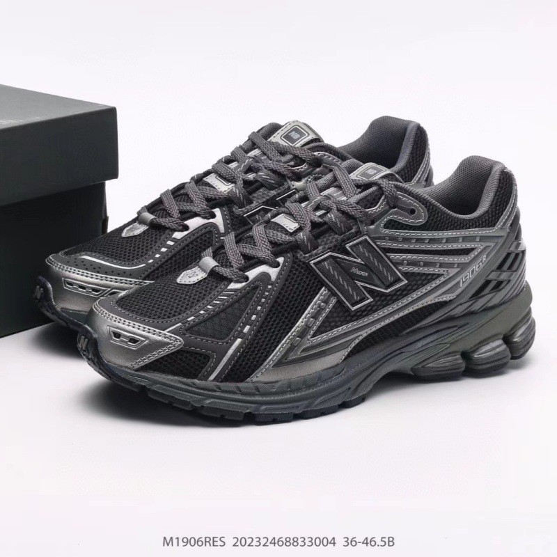Putian Pure Original Shoes nb Мужские и женские кроссовки ретро -кроссовки Новая пара черная универсальная папочка обувь M1906Res