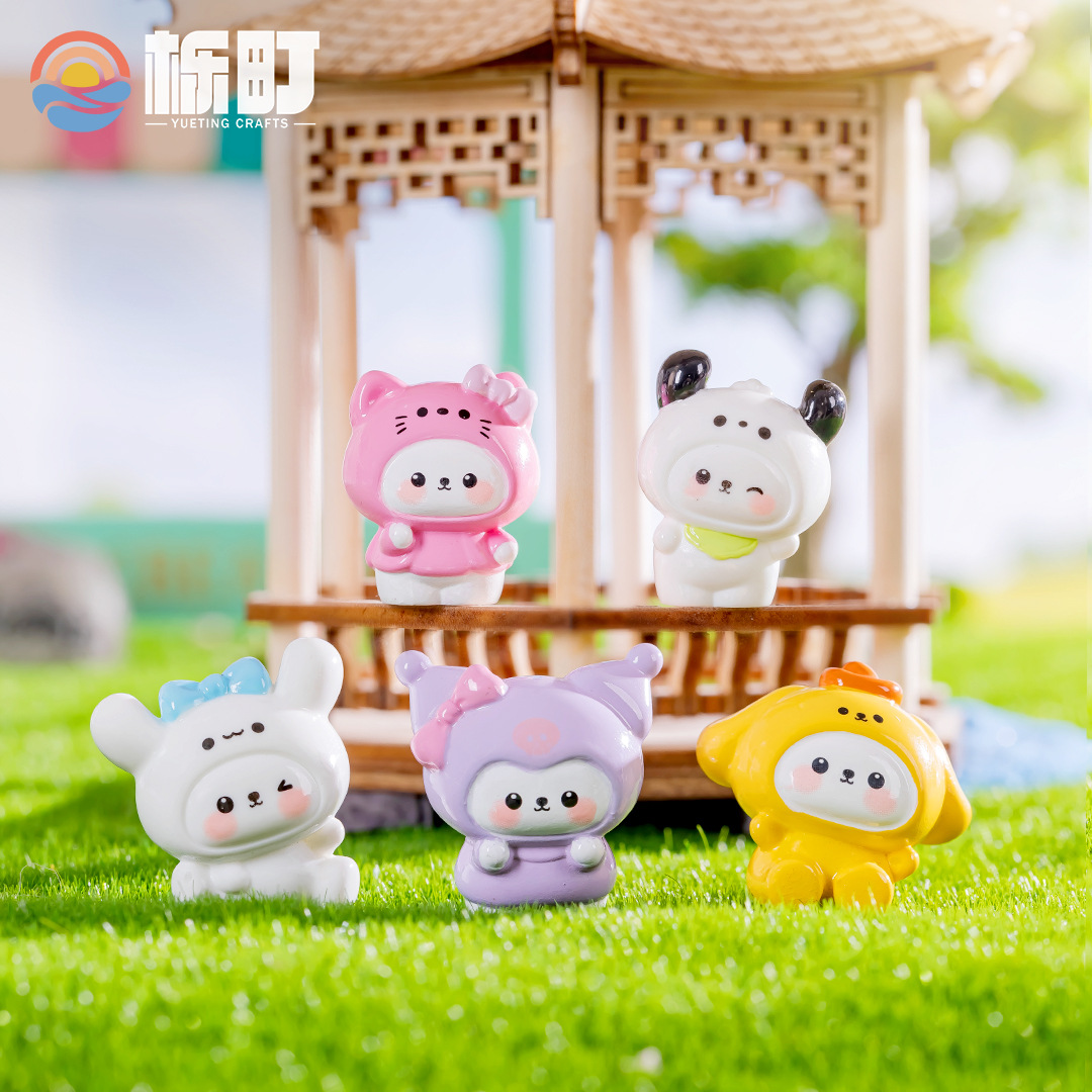 Sanrio, микро пейзаж, креативная милая кукла, декор с аксессуарами, настольный аксессуар, с медвежатами
