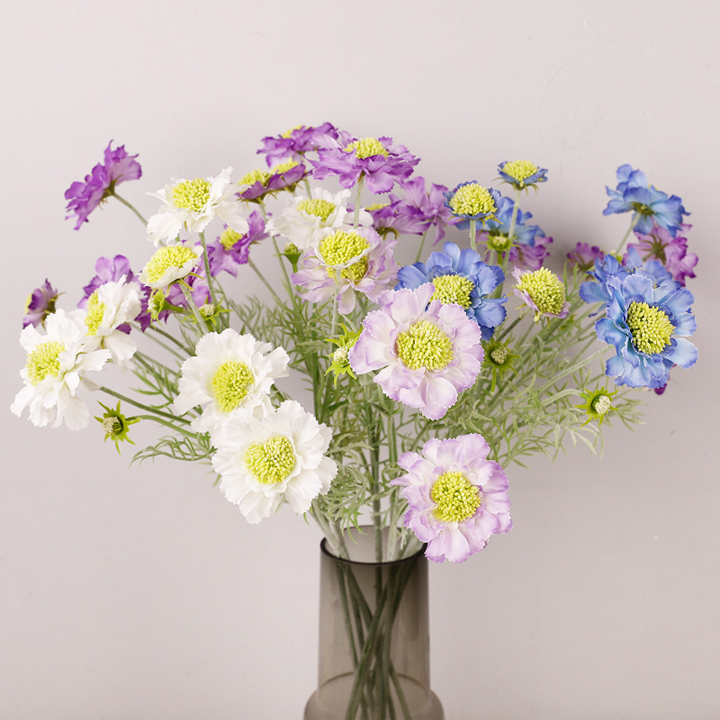 Высокосимуляция Lunfeng Chrysanthemum Decorative Cosmos размещение мягкое украшение цветочниц