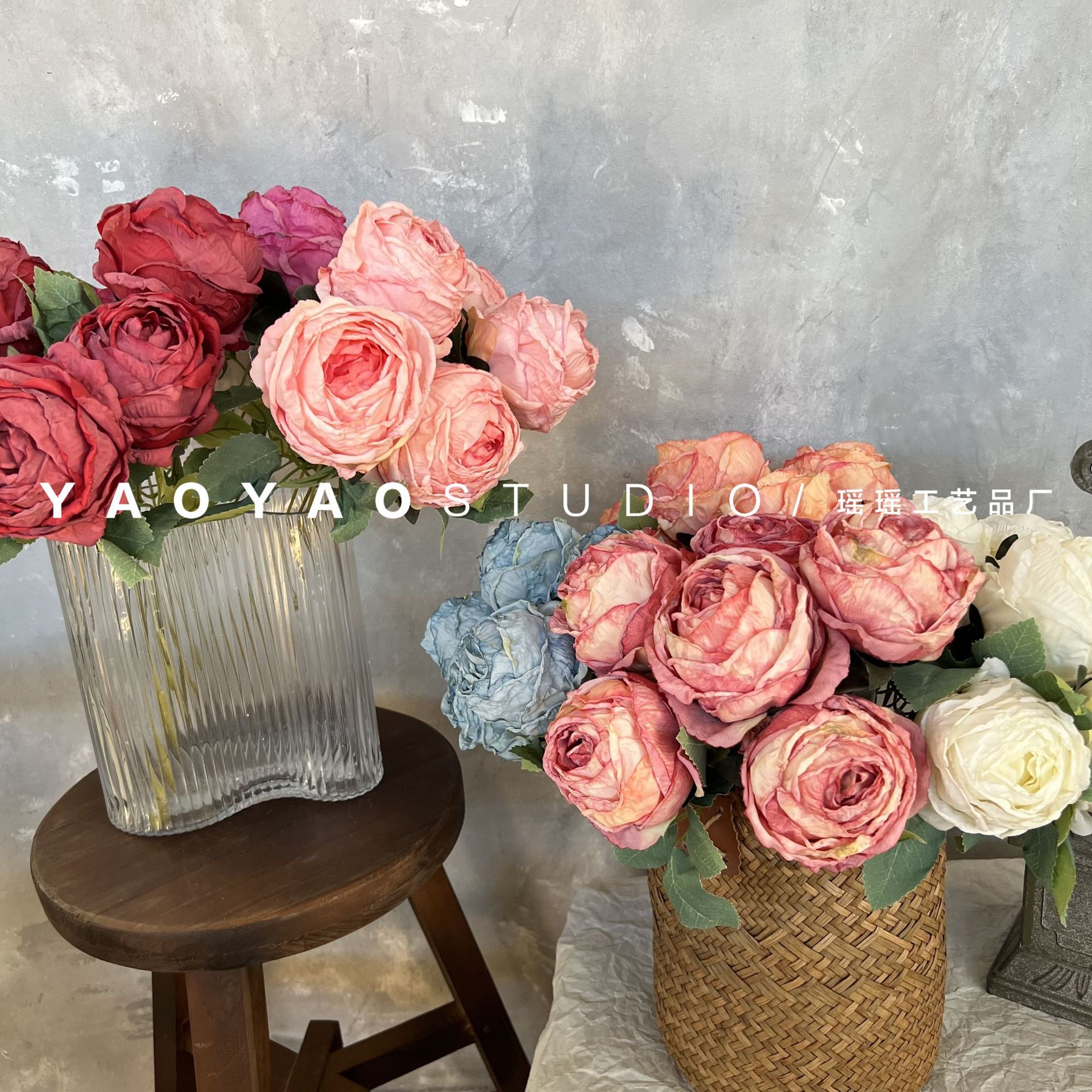 Симуляция на гриле Scorch Photography Props, чтобы сломать руку цветую цветущую цвету
