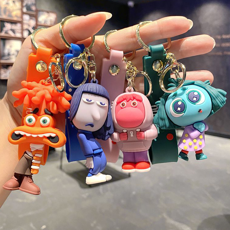 Brain Agagt Inside Out Cartoon Keychain Личная творческая креативная мягкая платформа Новый аниме маленький подарок