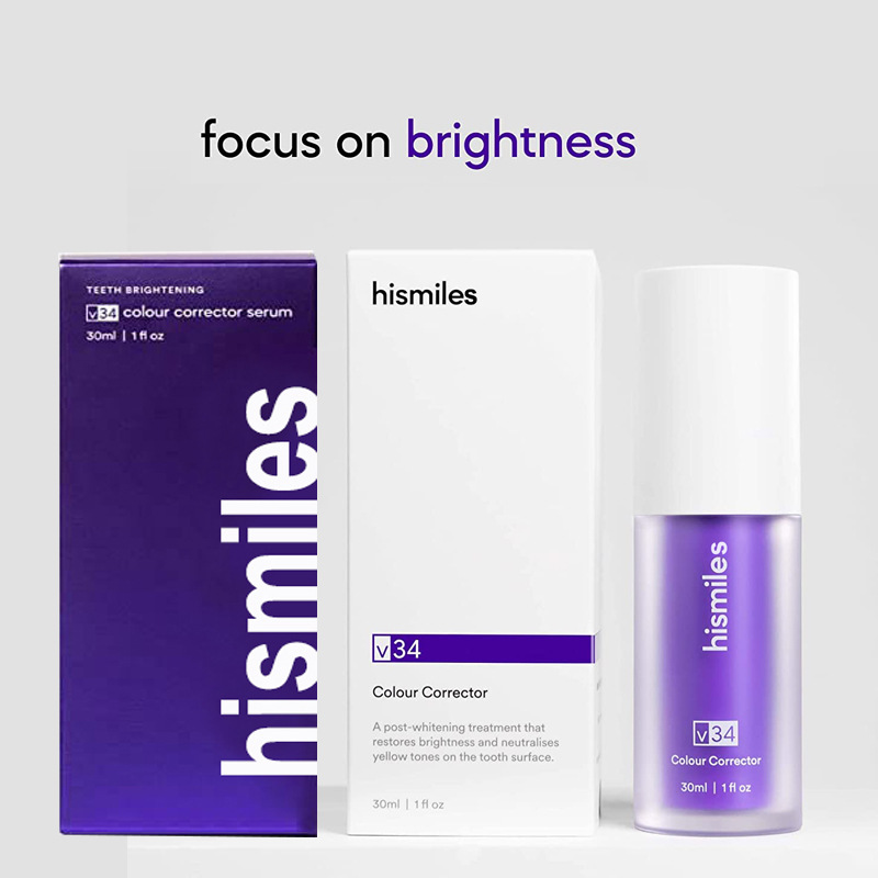 【Страчная графическая торговля Hismiles v34 v34 Purple отбеливающая зубная паста.